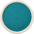 Qurba Cotton Rope Flying Disc with Canvas Center Teal Natural 28 cm - Product view
